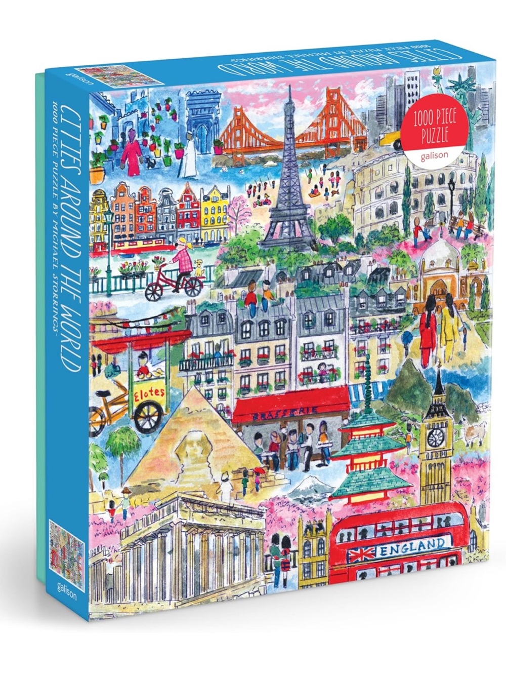 NWT Galison Cities Around The World – 1000 Piece Michael Storrings Jigsaw Puzzle